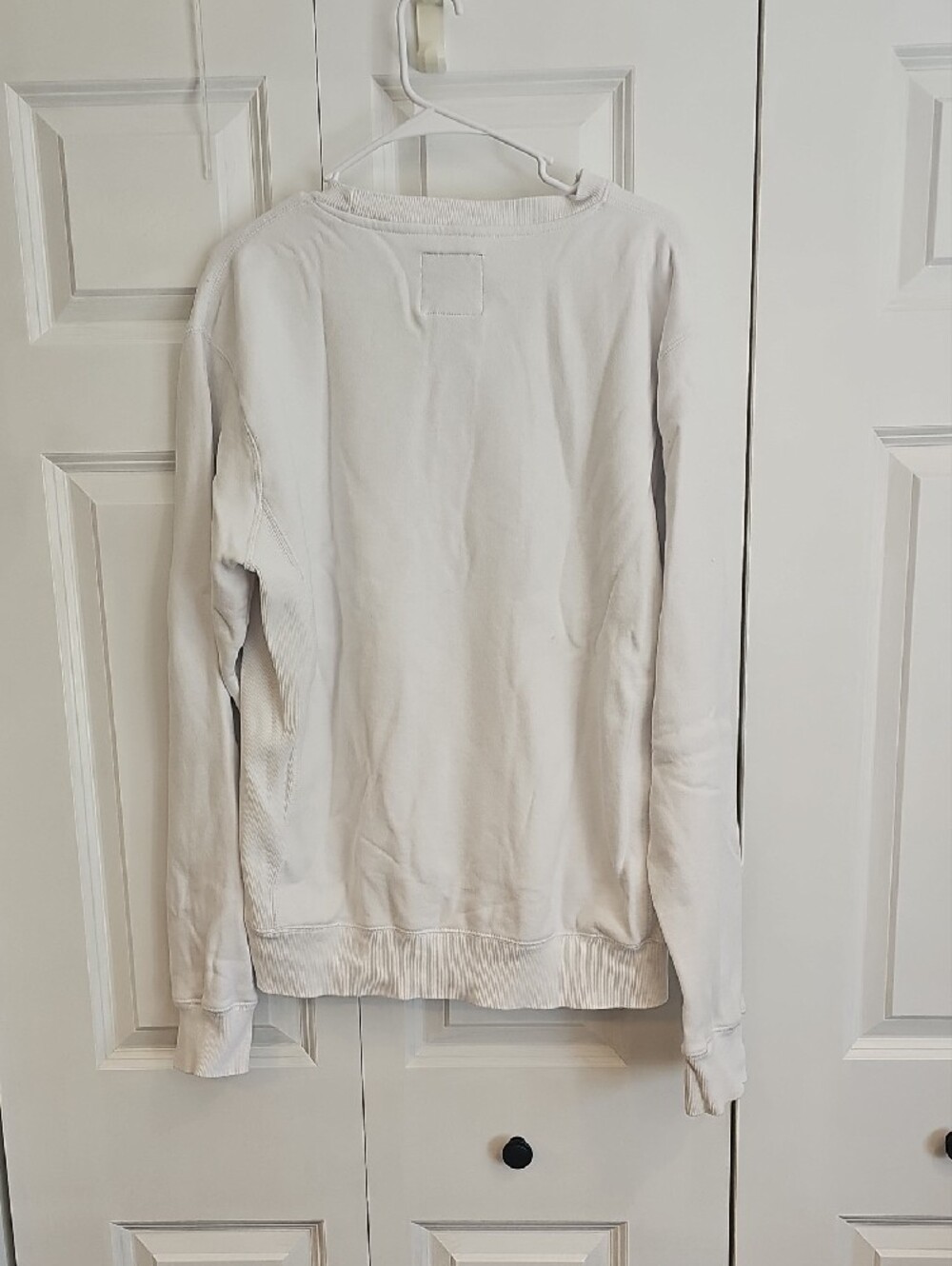 LakeGirl White Crewneck Sweatshirt with Red Plaid Lettering - Picture 4 of 4